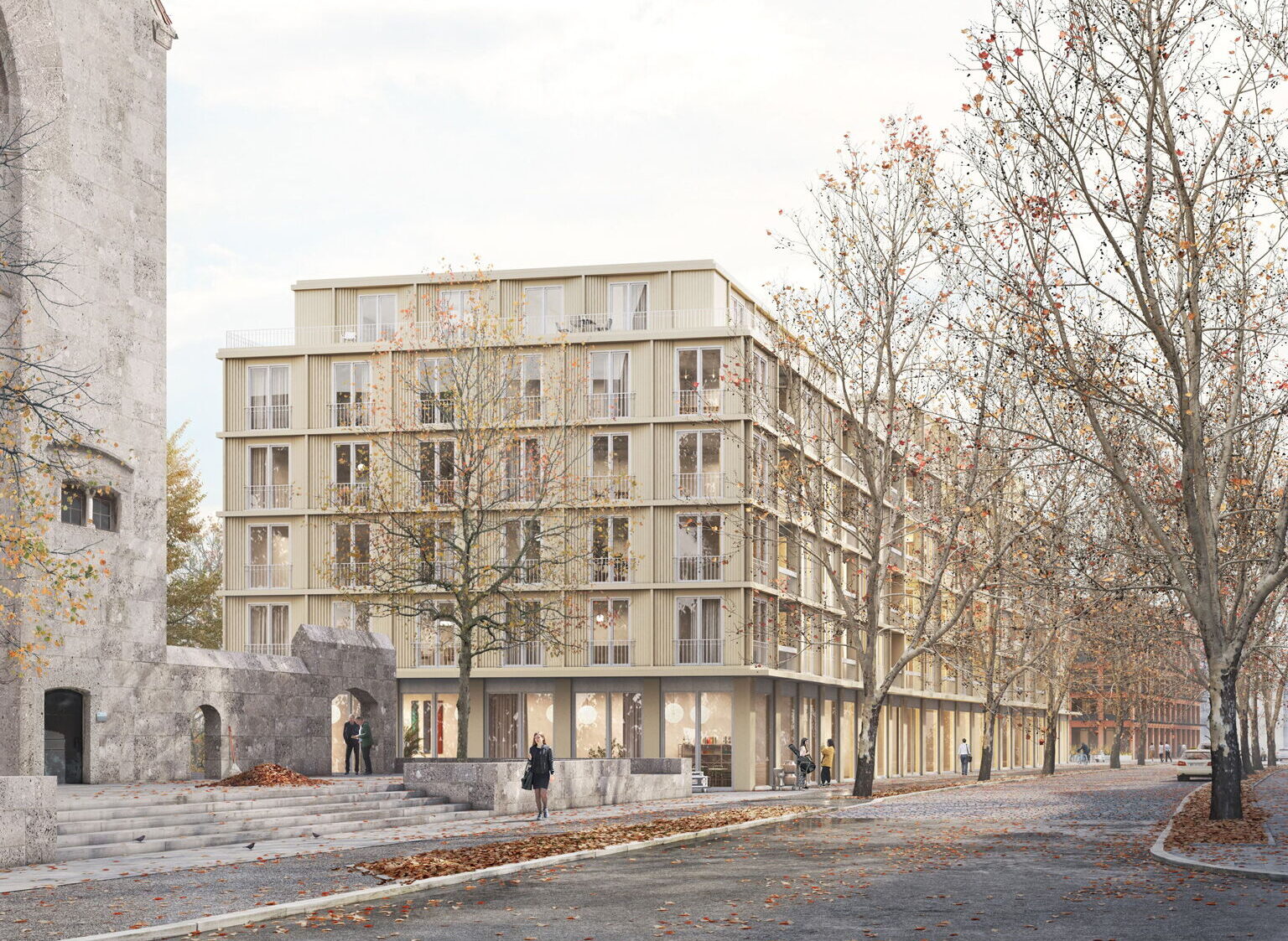 Beispielansicht des Mieterstromprojekts im Quartier mit den Katholischen Siedlungswerken München in Giesing (Quelle: Katholische Siedlungswerke München GmbH)